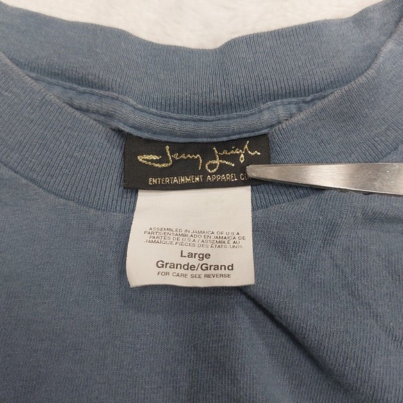 Vintage Jerry Leigh Disney Tigger Blue Graphic T-Shirt Size Large Boxy Crop-Top - Picture 5 of 7